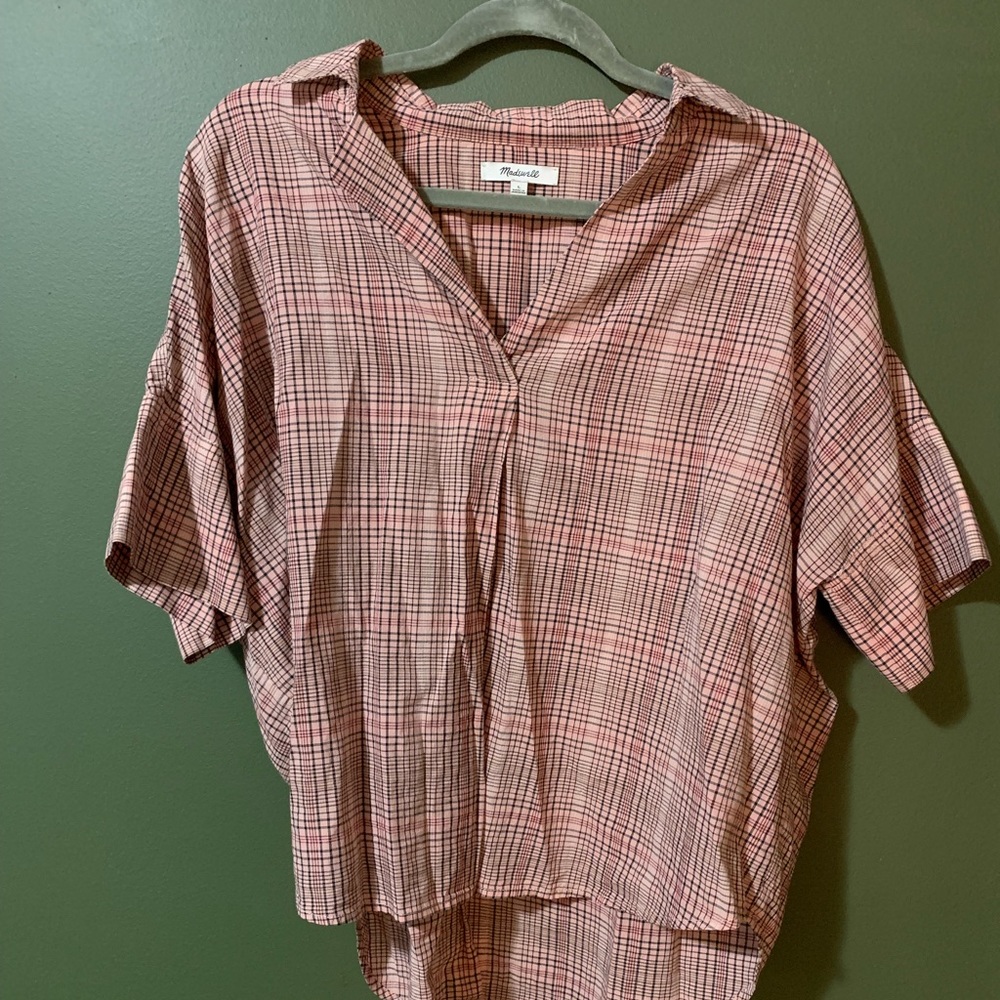 Madewell flannel like blouse